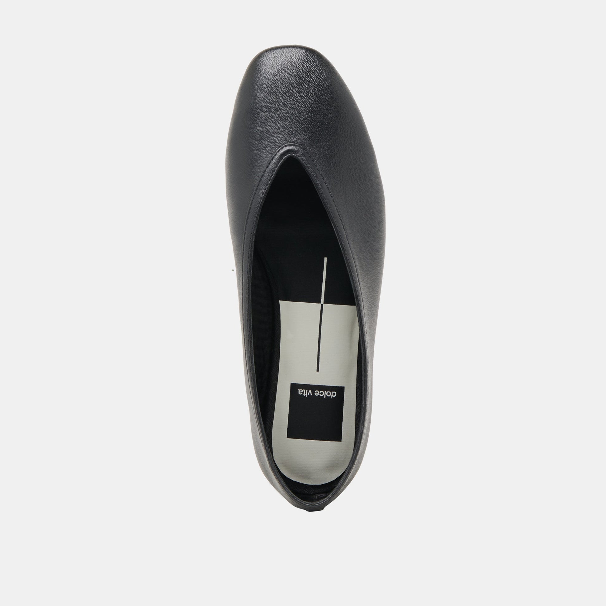 Dolce Vita Braidy Black Leather Ballet Flats