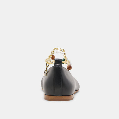 Dolce Vita Baiden Black Leather Ballet Flats