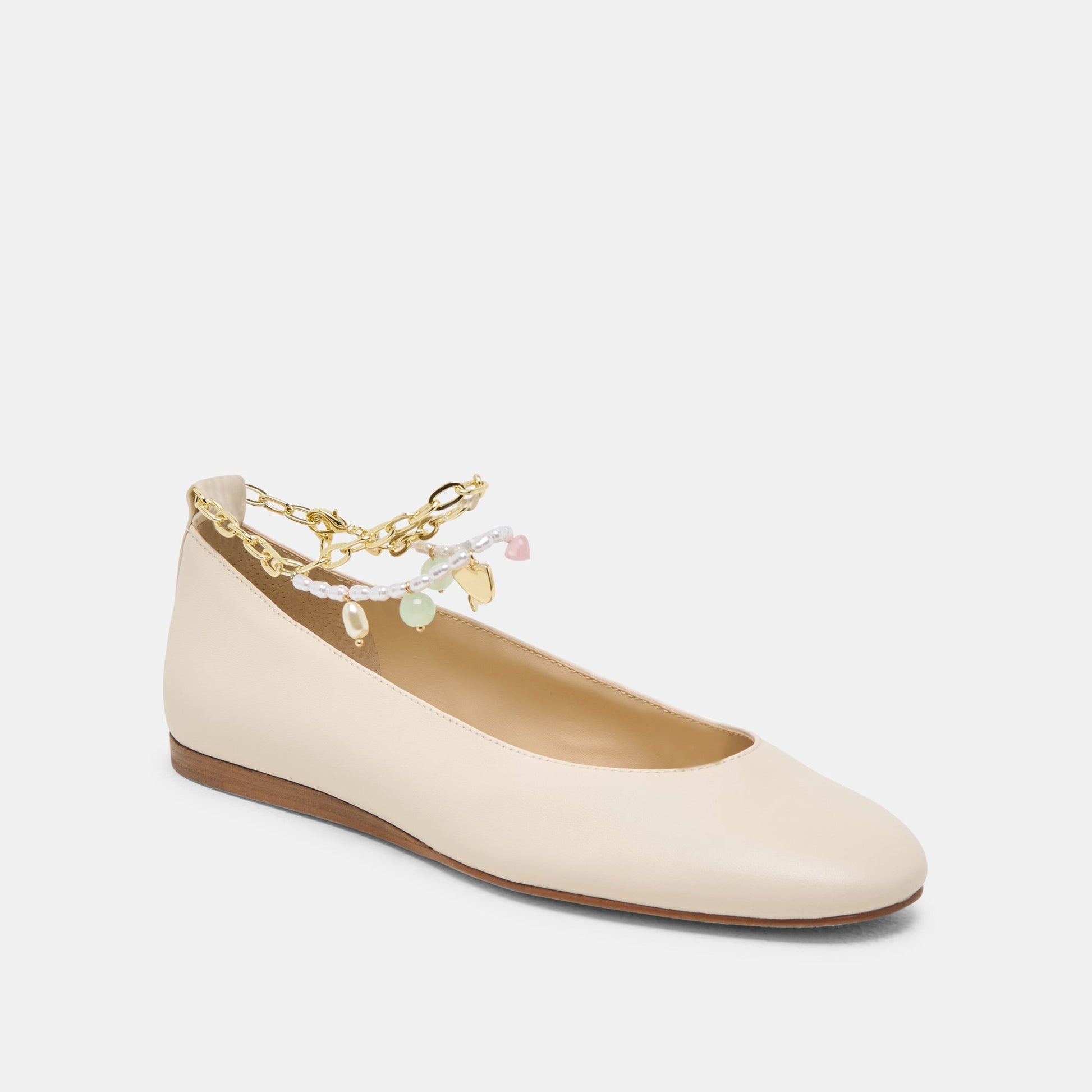 Dolce Vita Baiden Bone Leather Ballet Flats