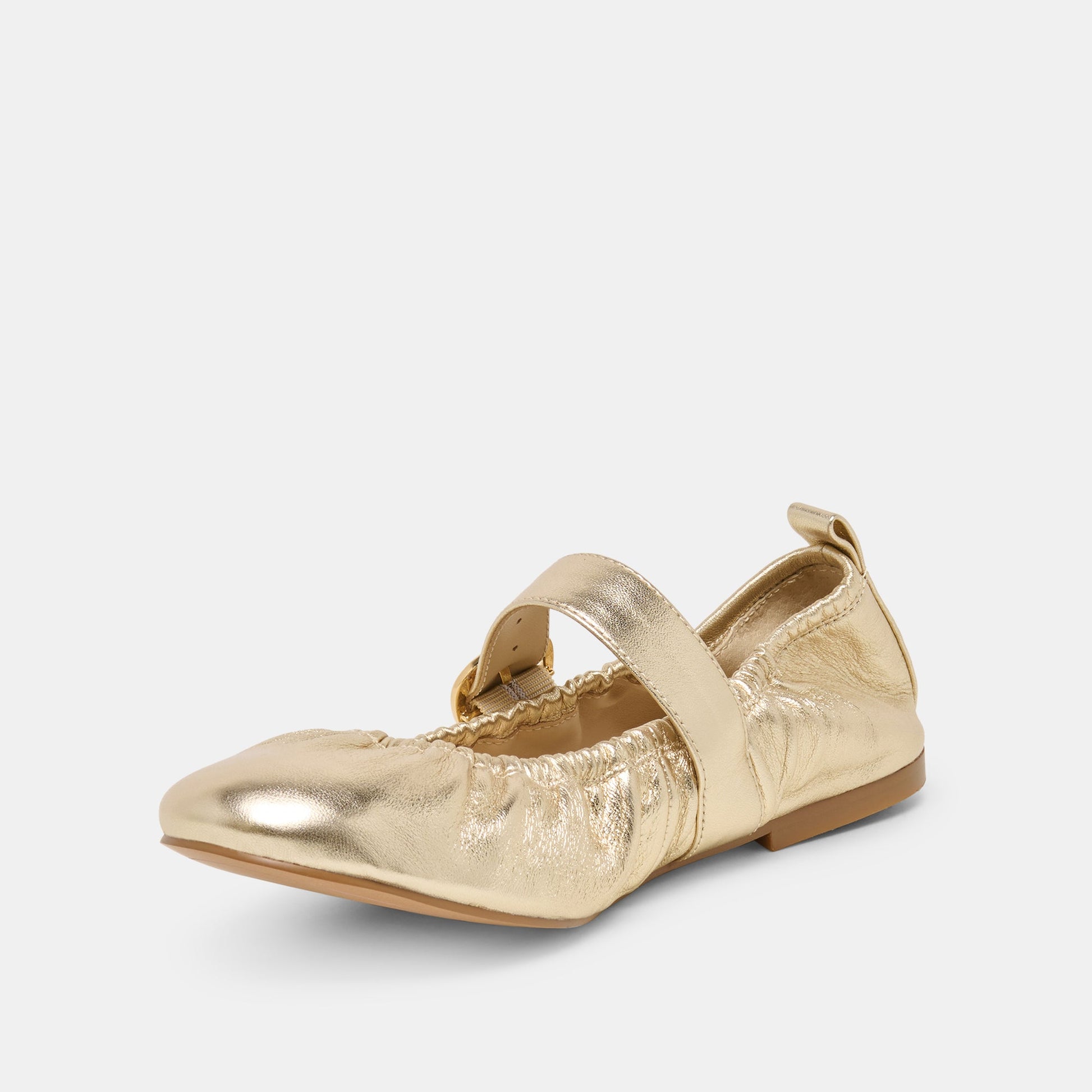 Dolce Vita Caely Platinum Leather Ballet Flats