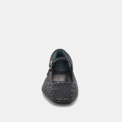 Dolce Vita REYES CRYSTAL BALLET FLATS BLACK METALLIC CRYSTAL