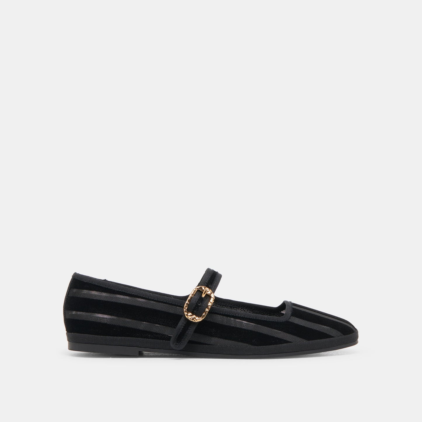 Dolce Vita TAMEKA BALLET FLATS BLACK STRIPE MESH