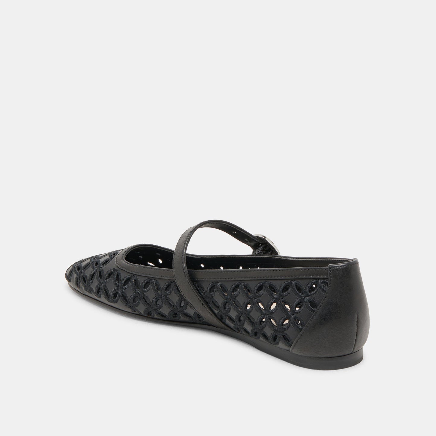 Dolce Vita RODNI EYELET PERF BALLET FLATS BLACK LEATHER