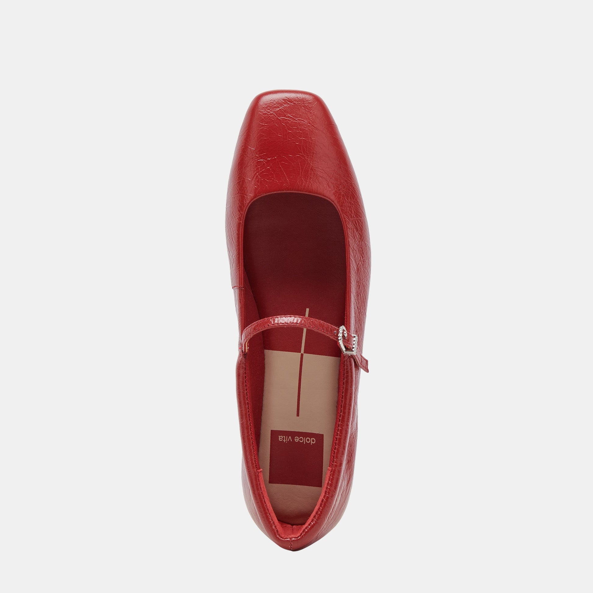 Dolce Vita Reyes Ballet Flats Red Crinkle Patent