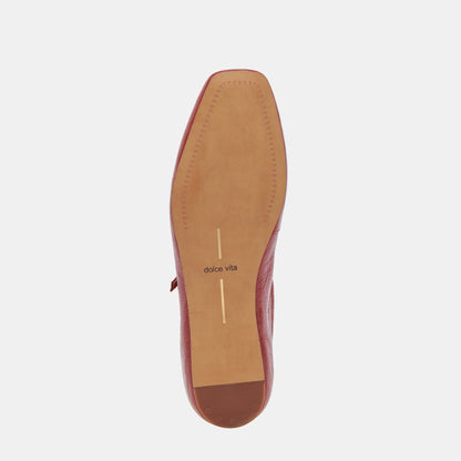Dolce Vita Reyes Ballet Flats Red Crinkle Patent