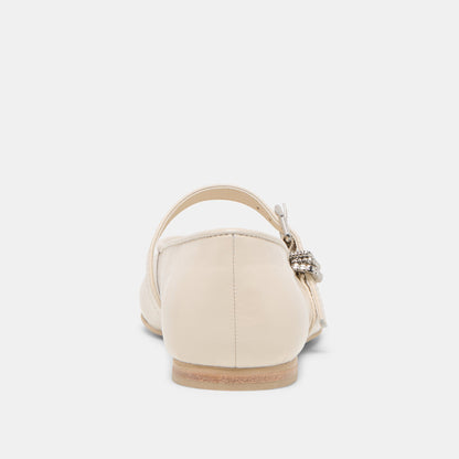 Dolce Vita Alizza Creme Crinkle Patent Ballet Flats