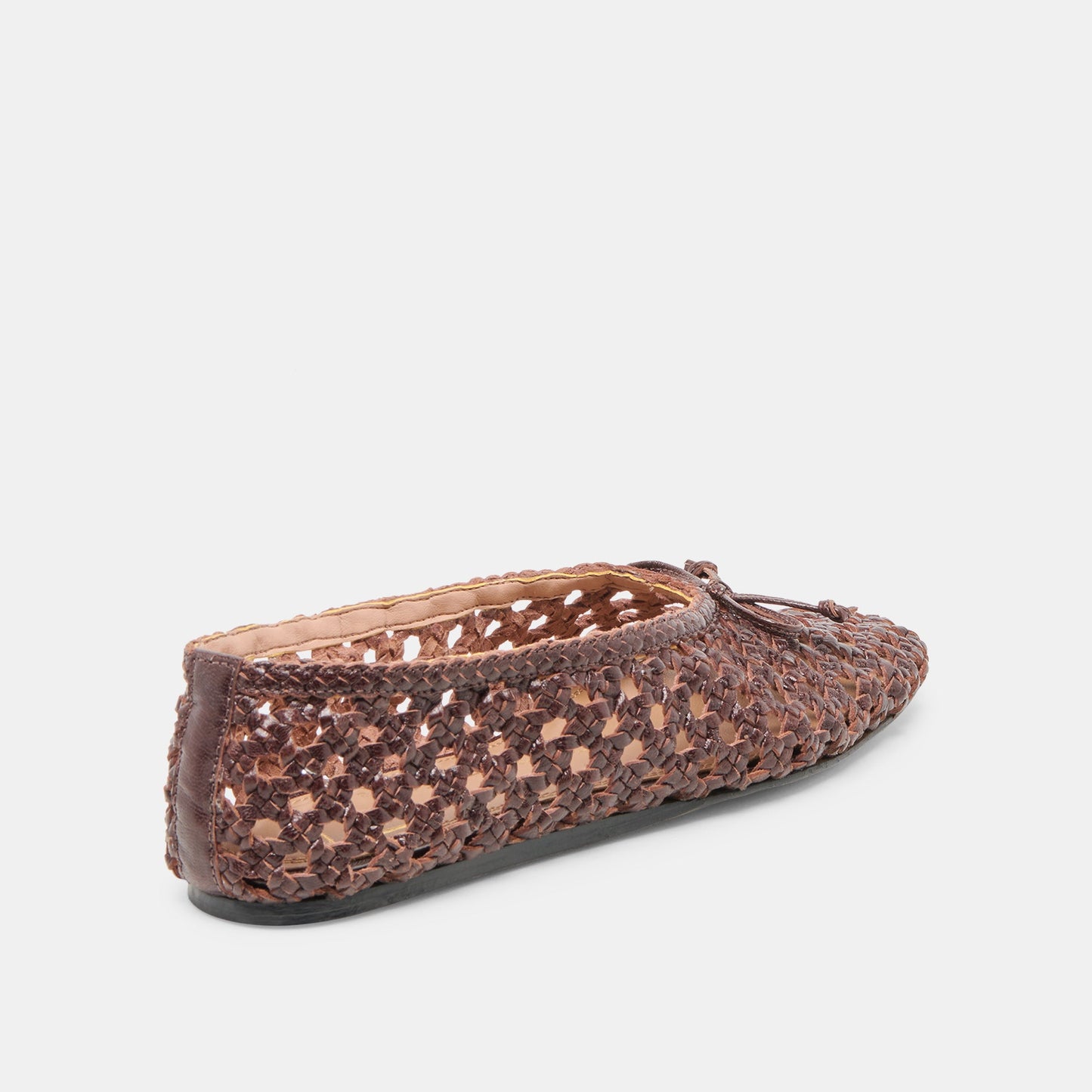 Dolce Vita Edda Brown Woven Leather Ballet Flats