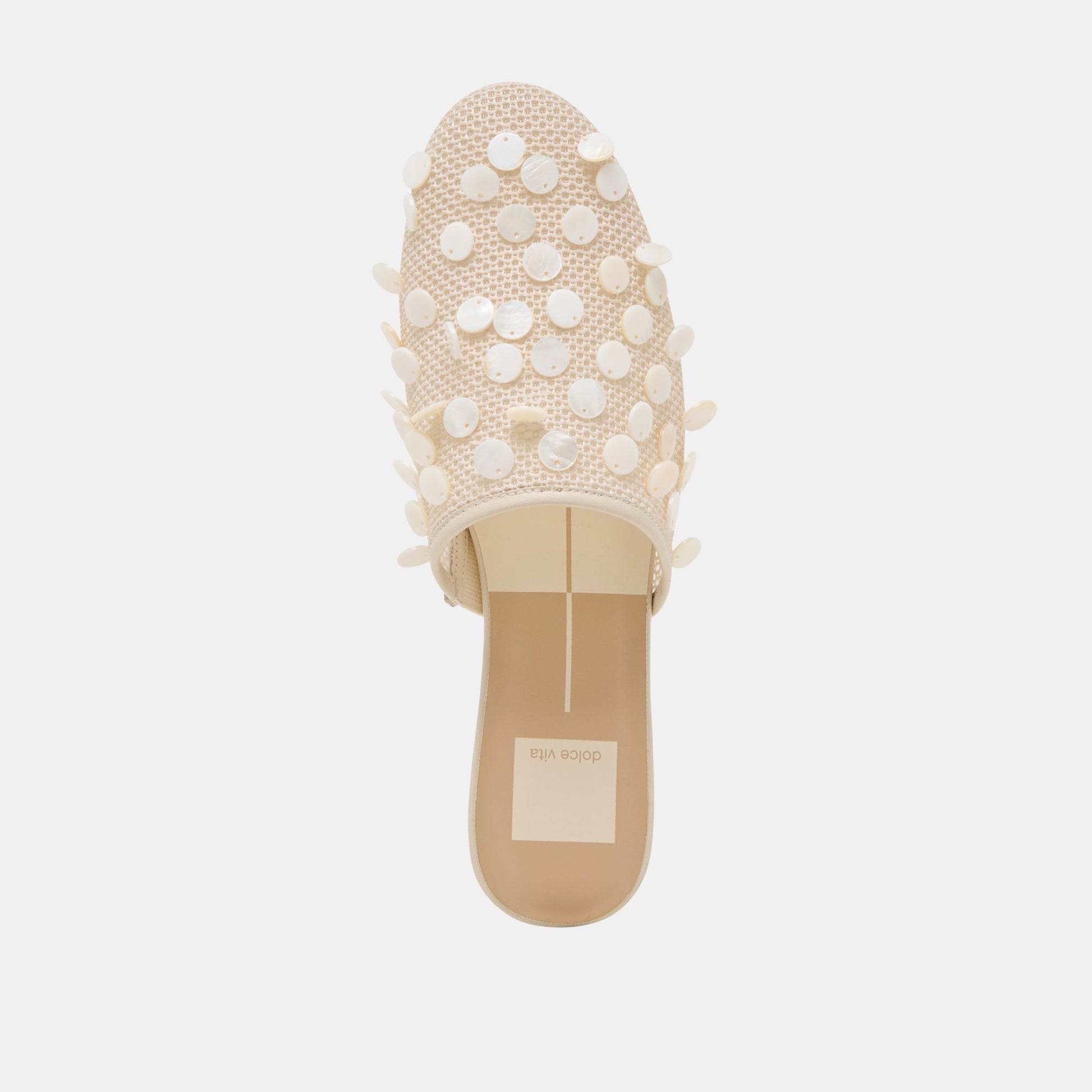 Dolce Vita Rova Bead Ivory Disc Mesh Flats