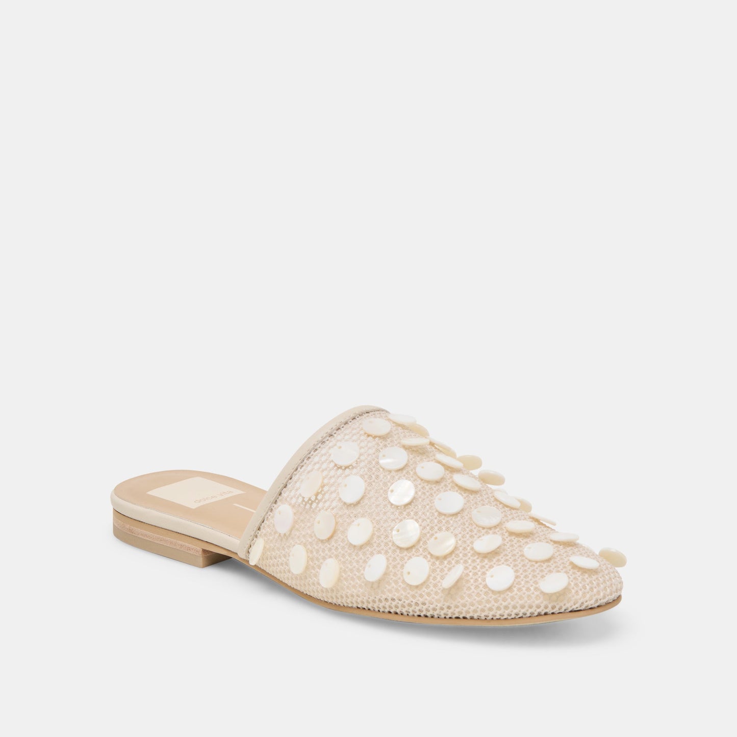 Dolce Vita Rova Bead Ivory Disc Mesh Flats
