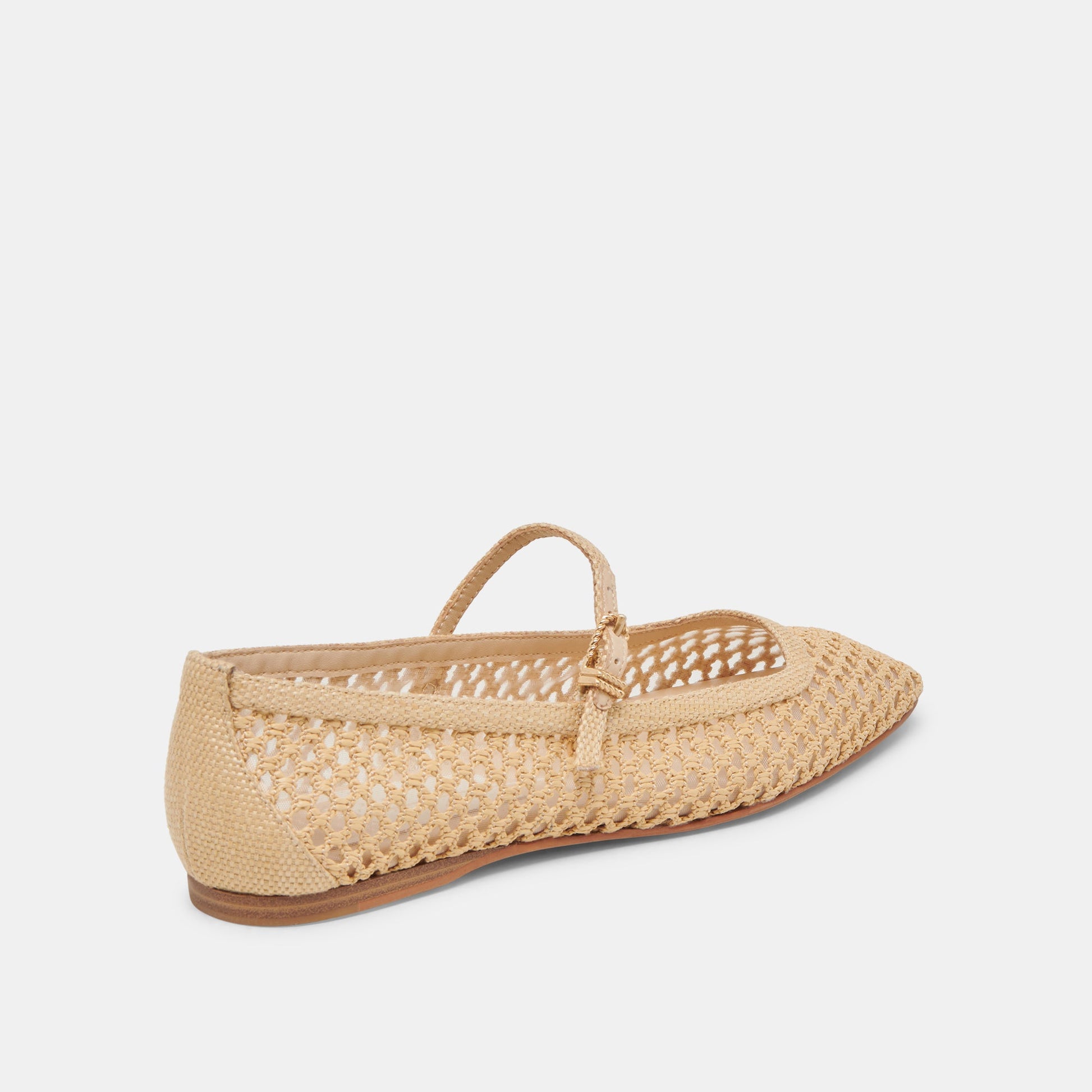 Dolce Vita REYES WIDE BALLET FLATS LT NATURAL WOVEN RAFFIA