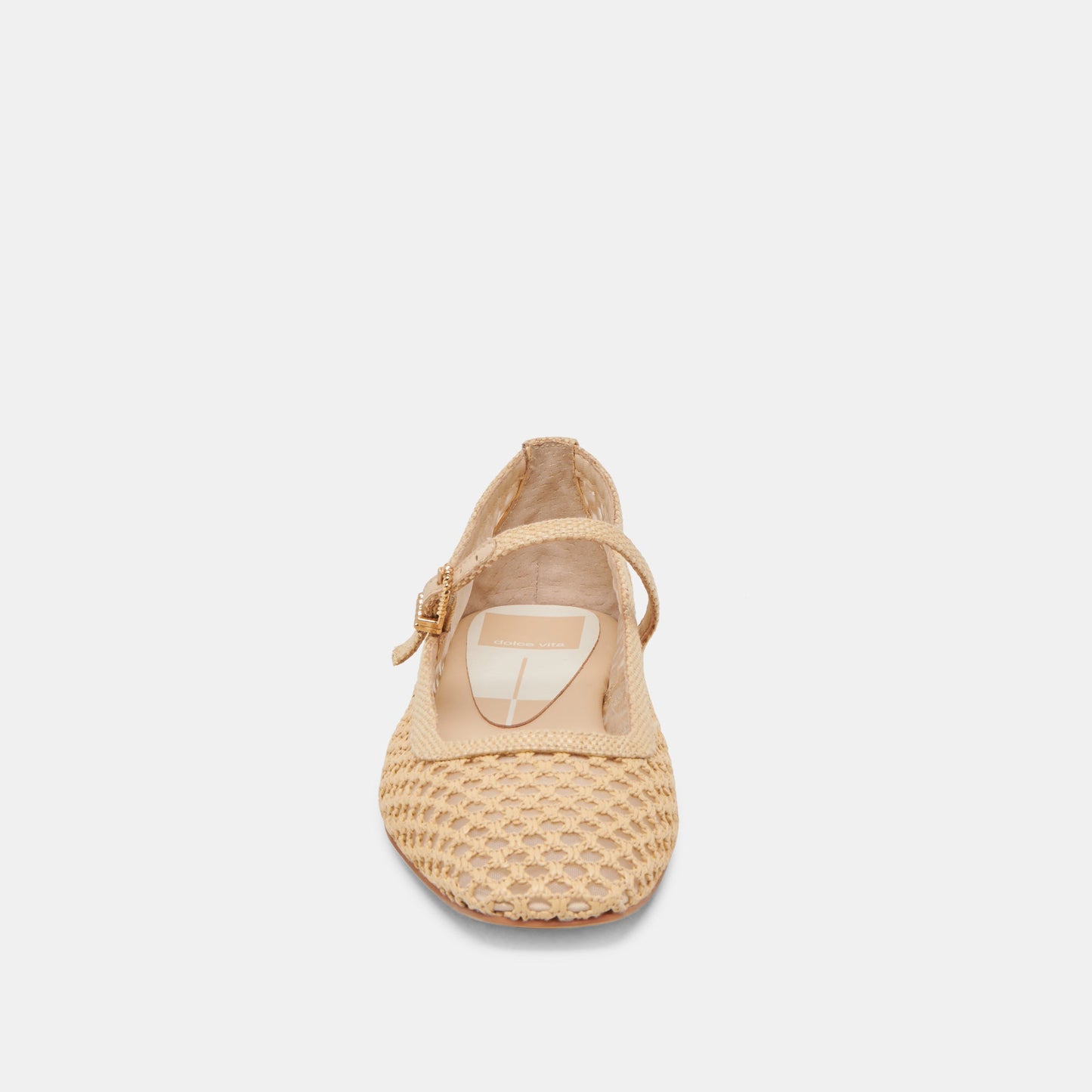 Dolce Vita REYES WIDE BALLET FLATS LT NATURAL WOVEN RAFFIA