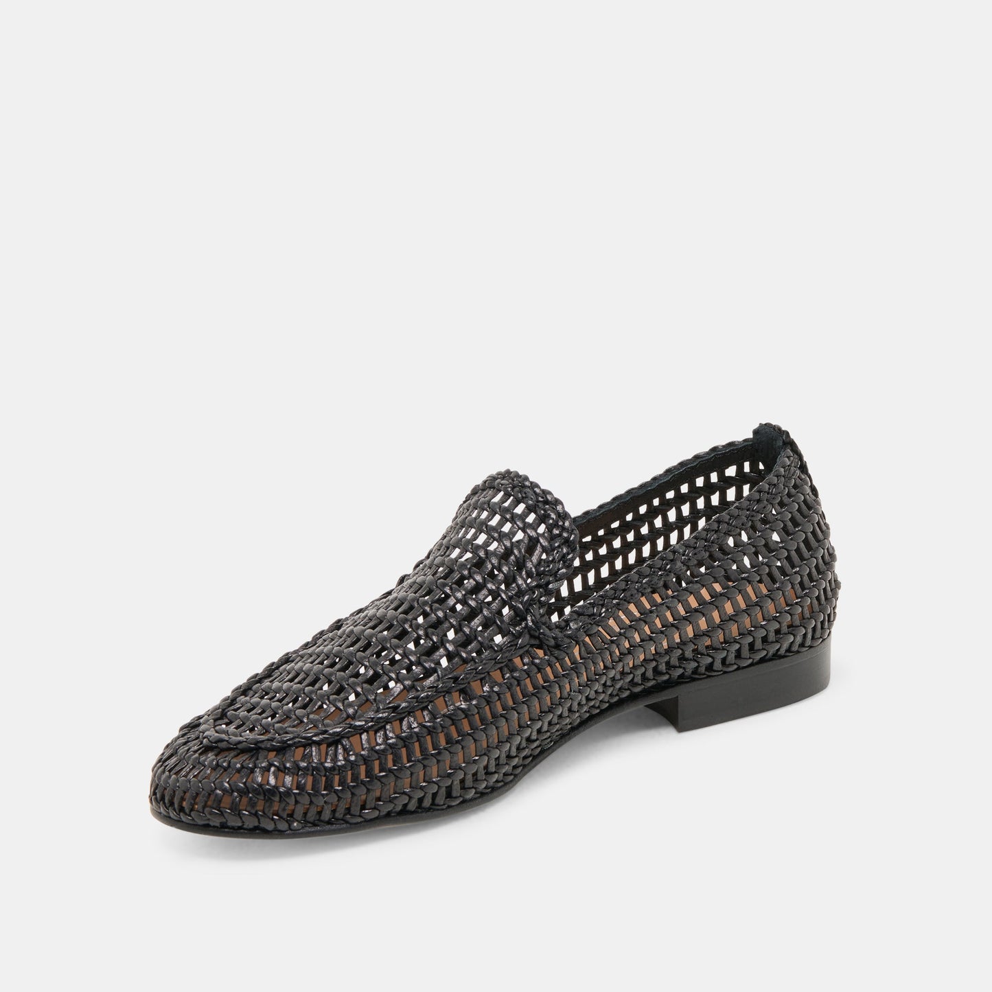 Dolce Vita Armond Black Woven Leather Flats