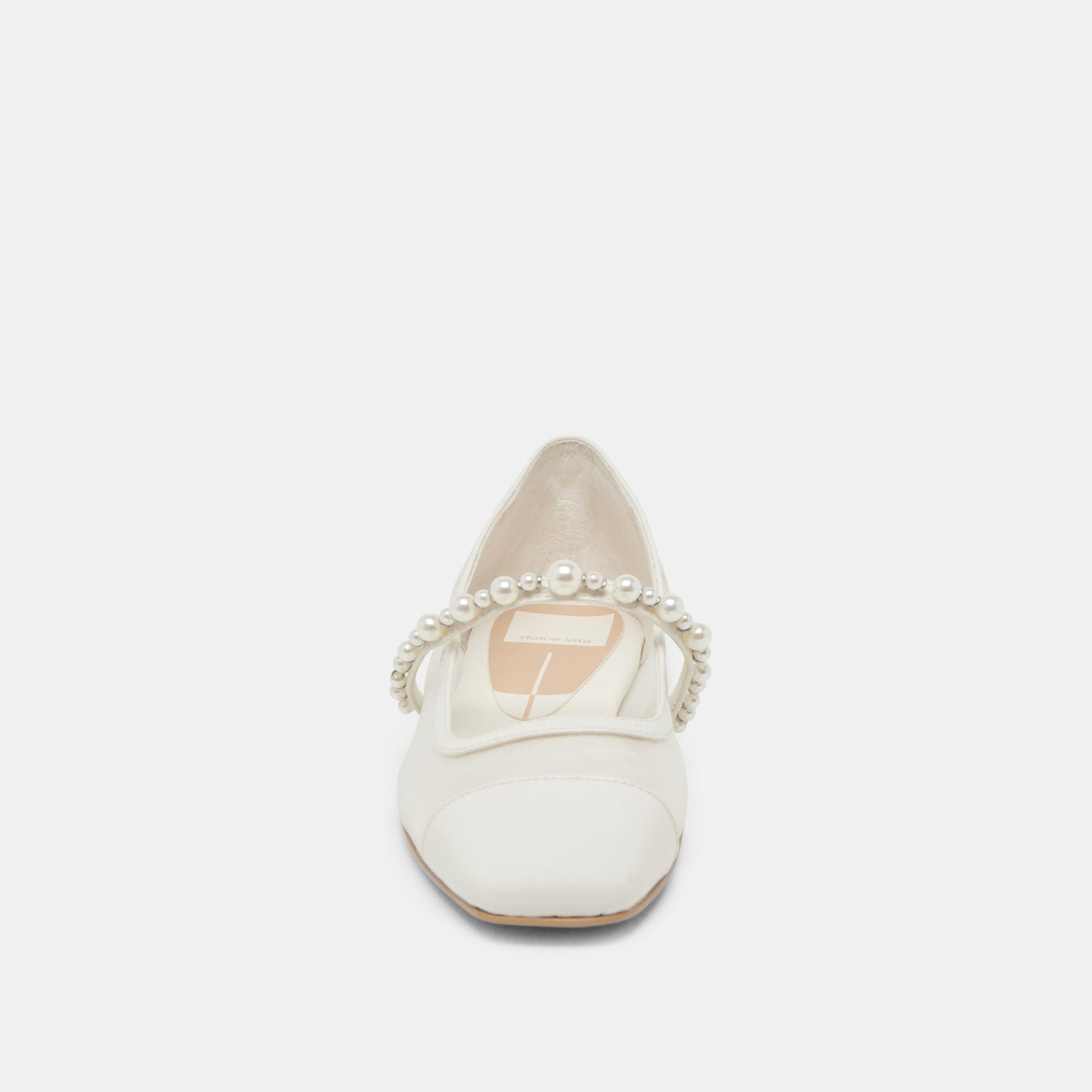 Dolce Vita ROLLIN PEARL BALLET FLATS WHITE MESH