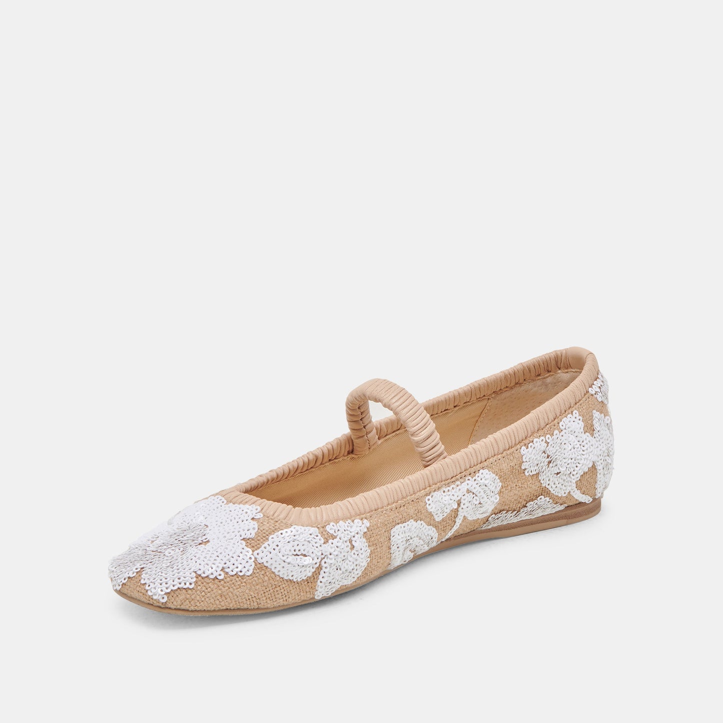 Dolce Vita RHODIE BALLET FLATS NATURAL MULTI FLORAL SEQUIN