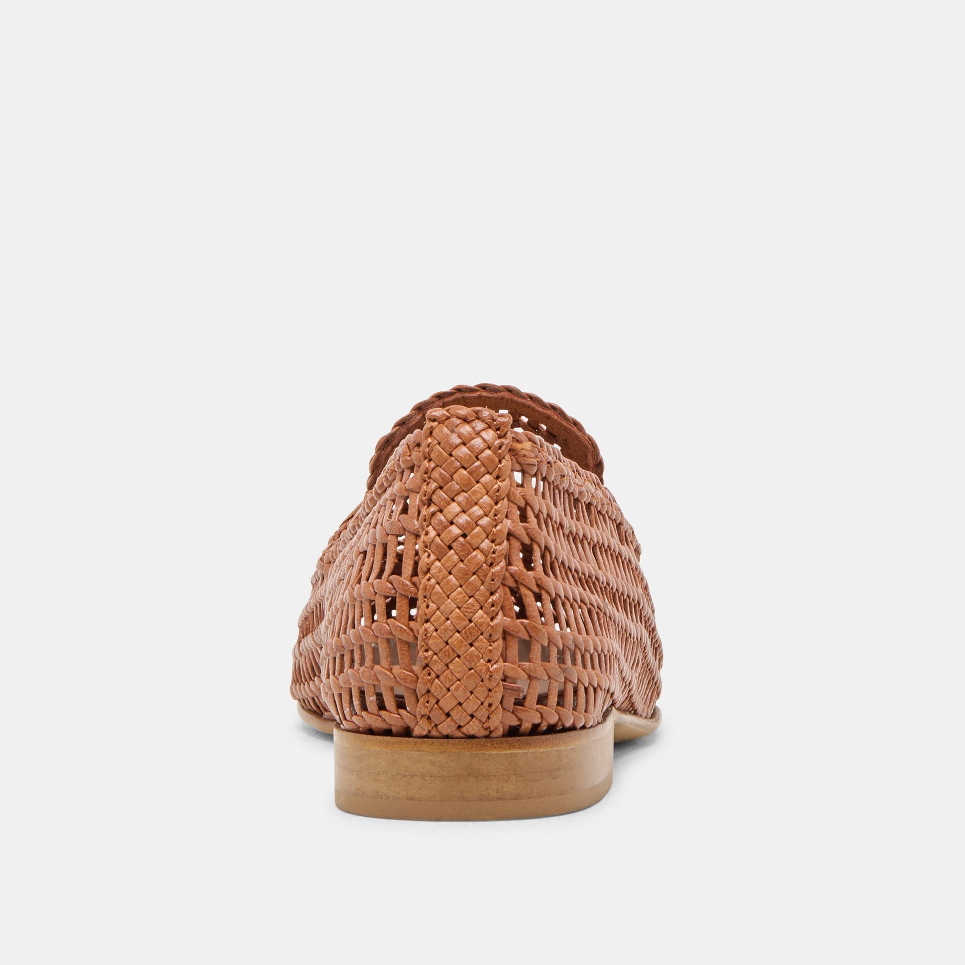 Dolce Vita Armond Cognac Woven Leather Flats