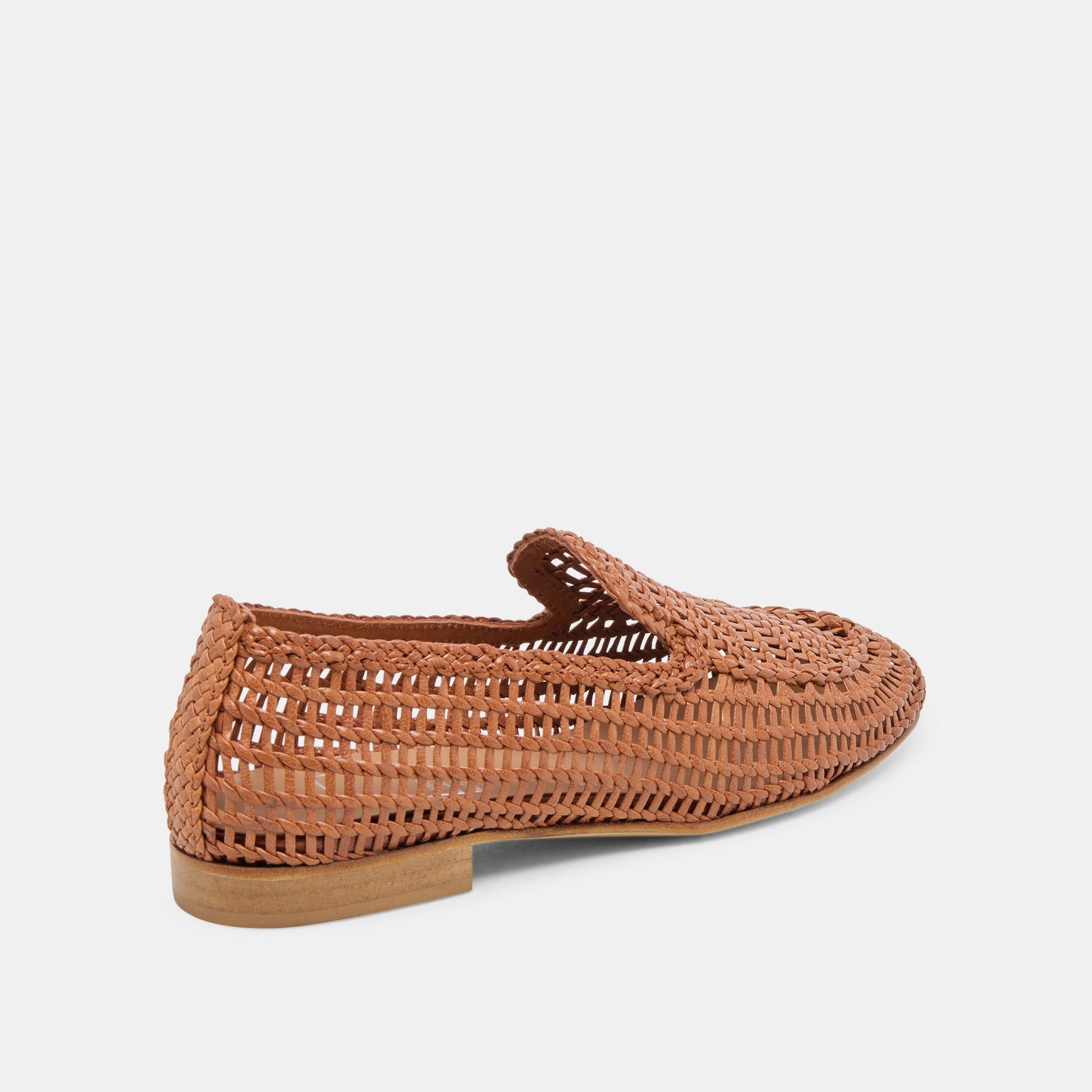 Dolce Vita Armond Cognac Woven Leather Flats