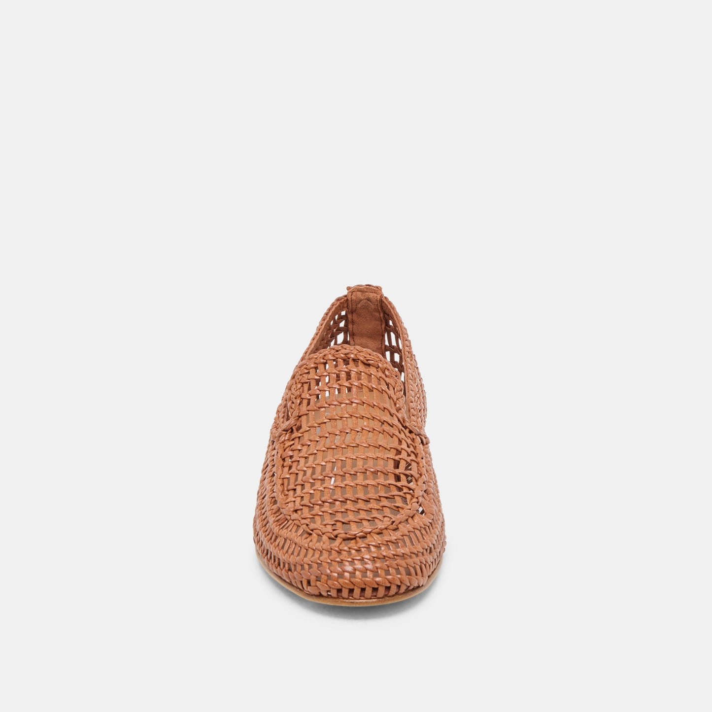 Dolce Vita Armond Cognac Woven Leather Flats