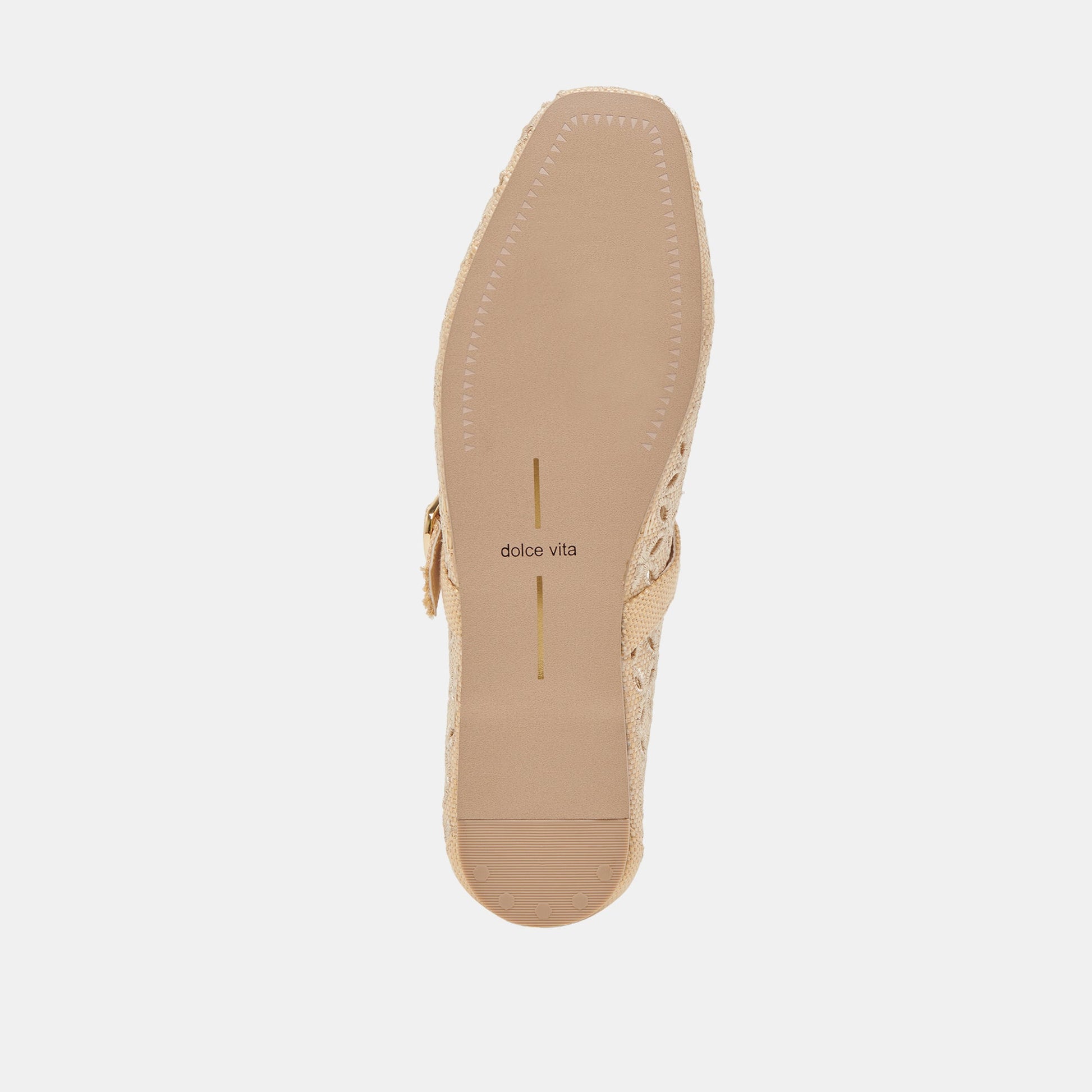 Dolce Vita RODNI EYELET PERF BALLET FLATS LT NATURAL WOVEN RAFFIA