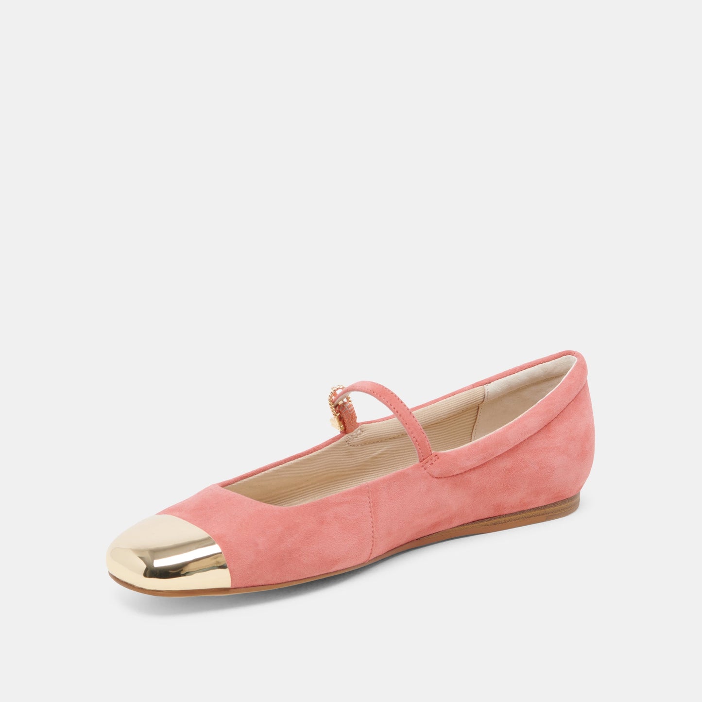 Dolce Vita REYES TOE CAP BALLET FLATS CORAL SUEDE