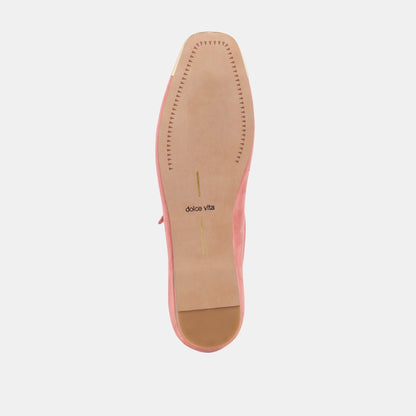 Dolce Vita REYES TOE CAP BALLET FLATS CORAL SUEDE