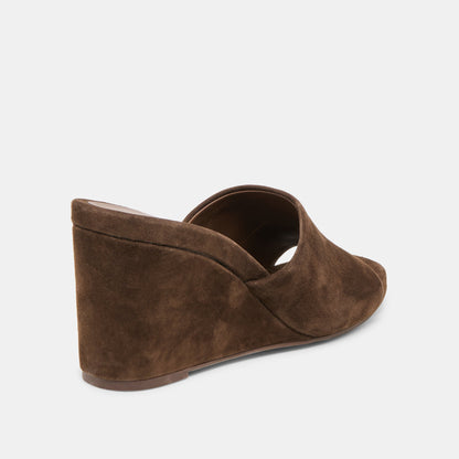 Dolce Vita Holta Dk Brown Suede Wedges