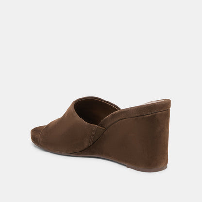 Dolce Vita Holta Dk Brown Suede Wedges