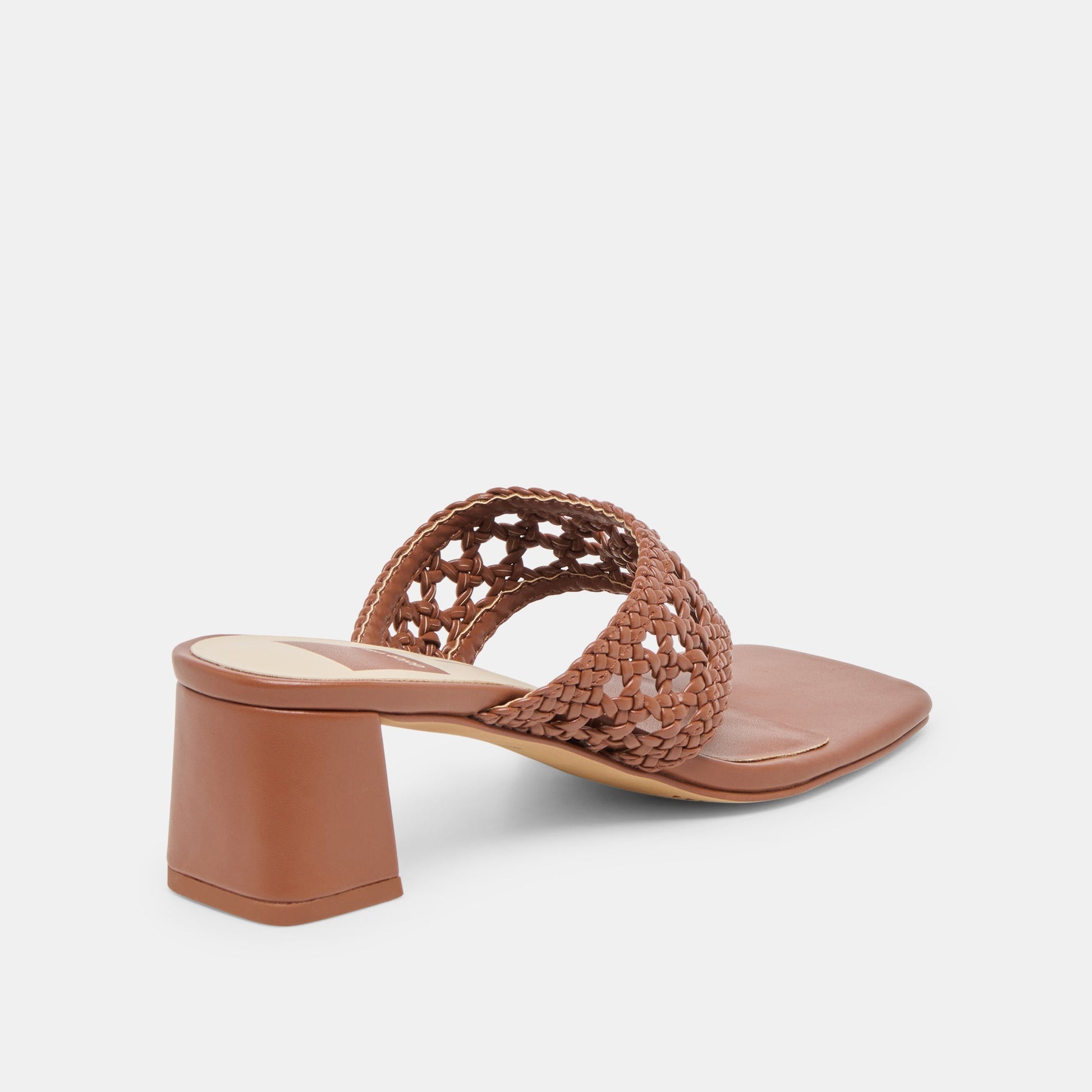 Dolce Vita Barlo Cognac Woven Stella Heels