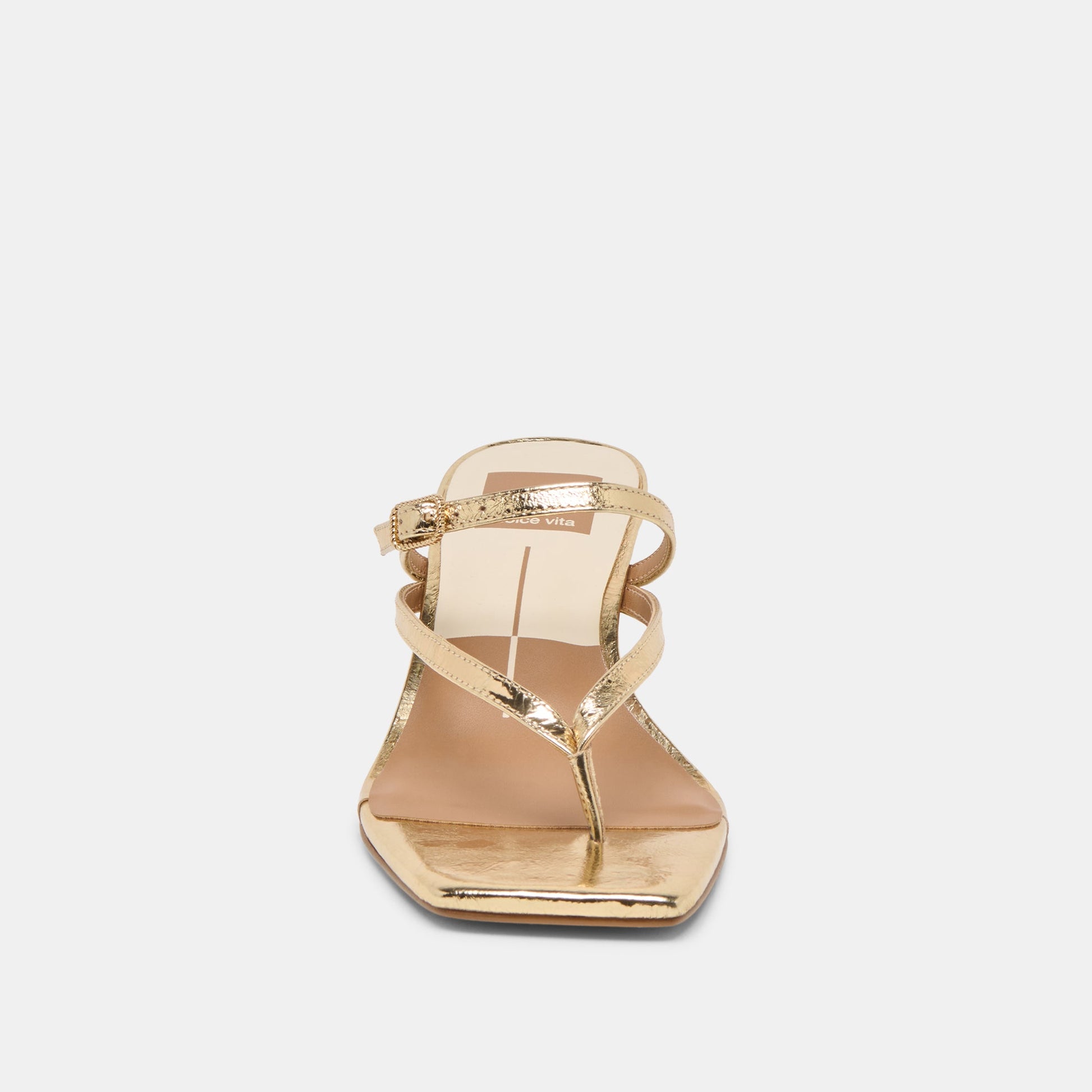 Dolce Vita Biaga Gold Distressed Leather Heels