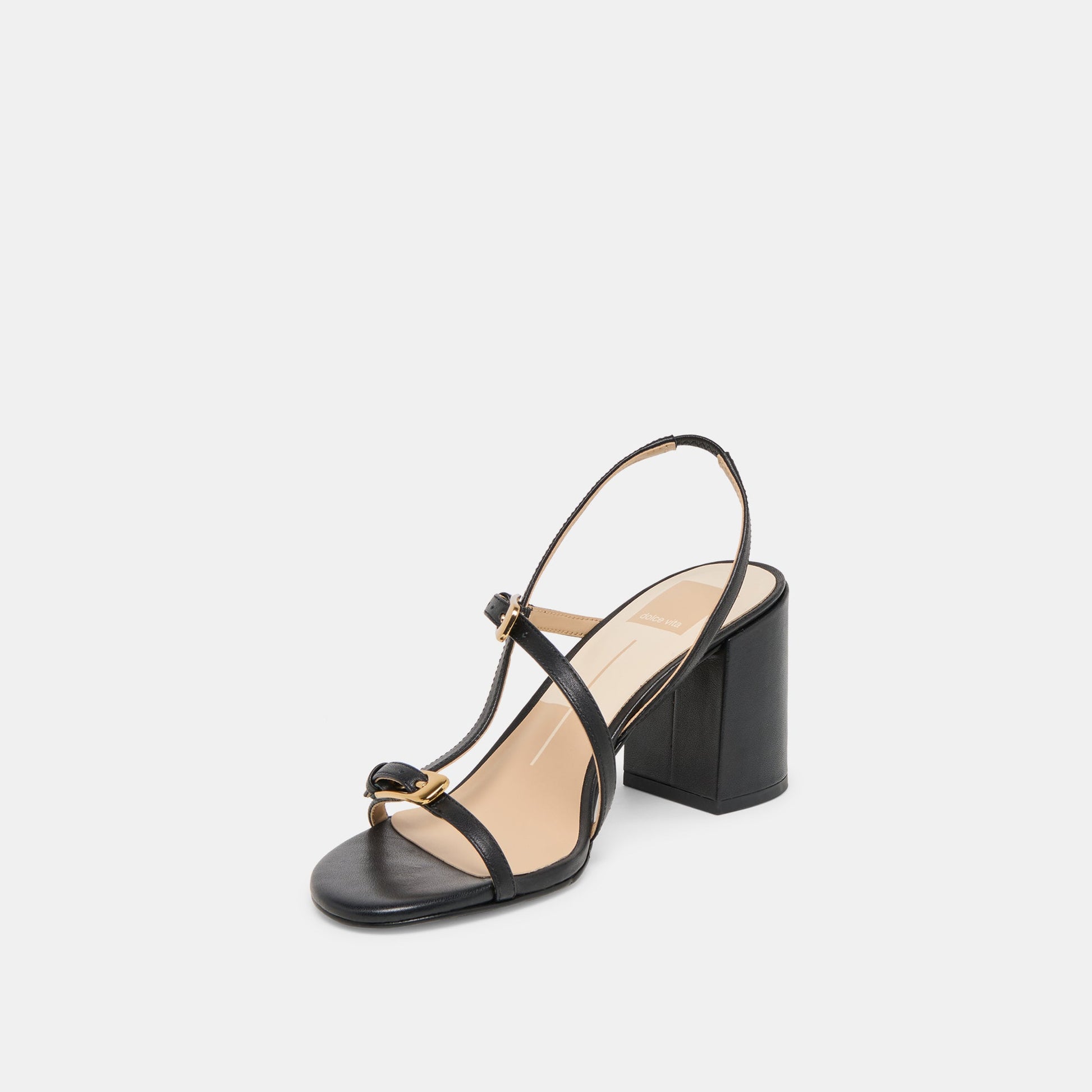 Dolce Vita Faye Black Leather Heels