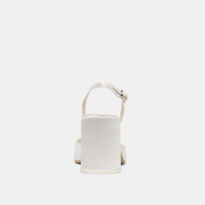 Dolce Vita Carel True White Satin High Heels