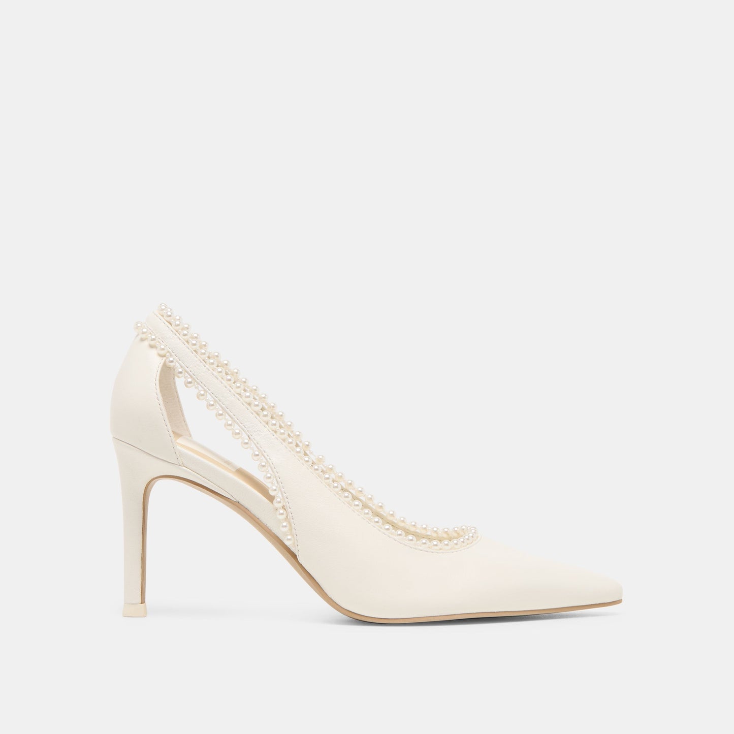 Dolce Vita Kelson Pearl True White Leather Heels