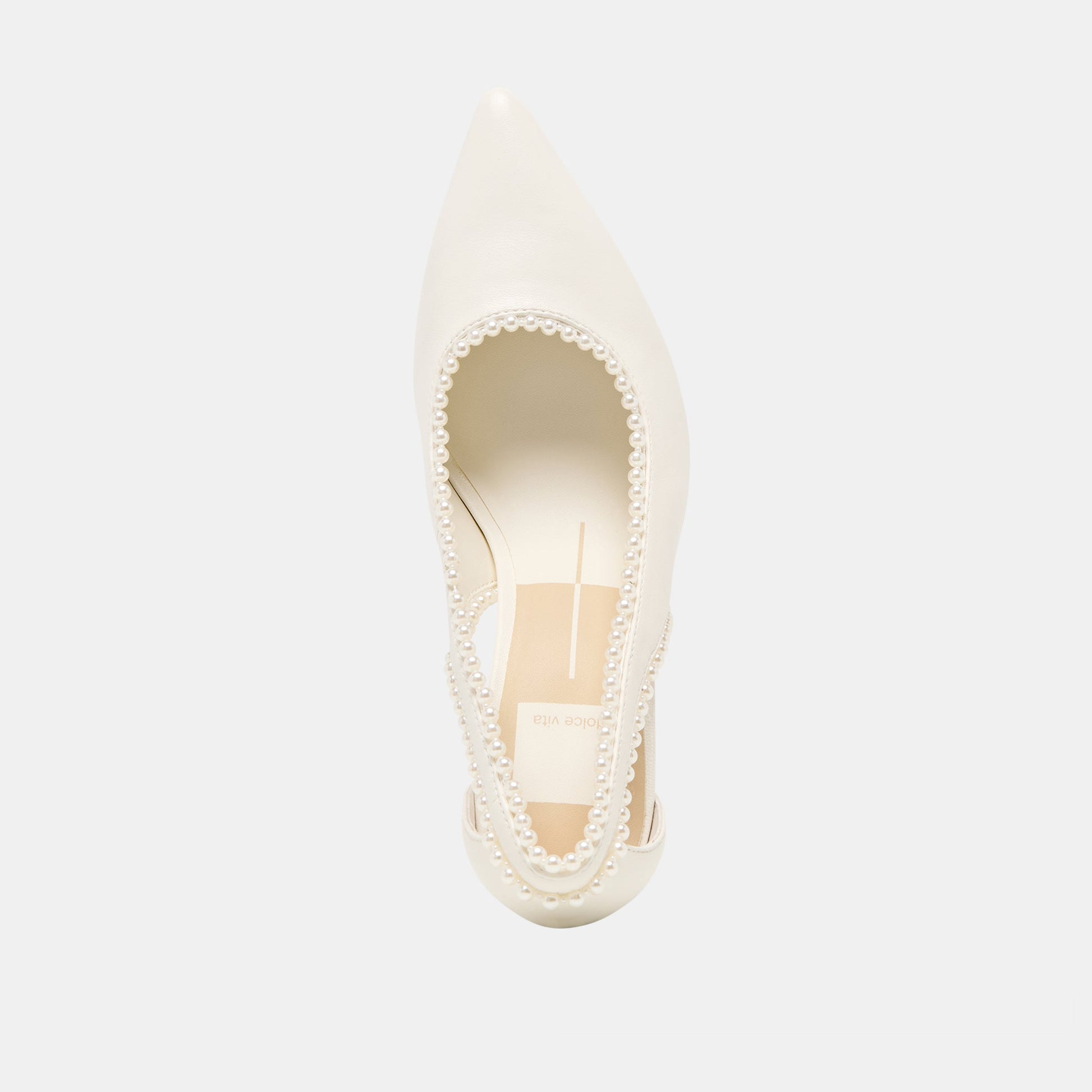 Dolce Vita Kelson Pearl True White Leather Heels
