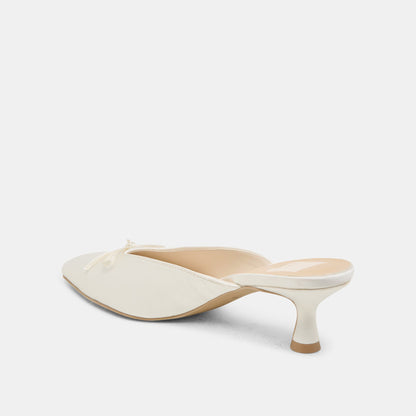 Dolce Vita Cleo Off White Satin Heels