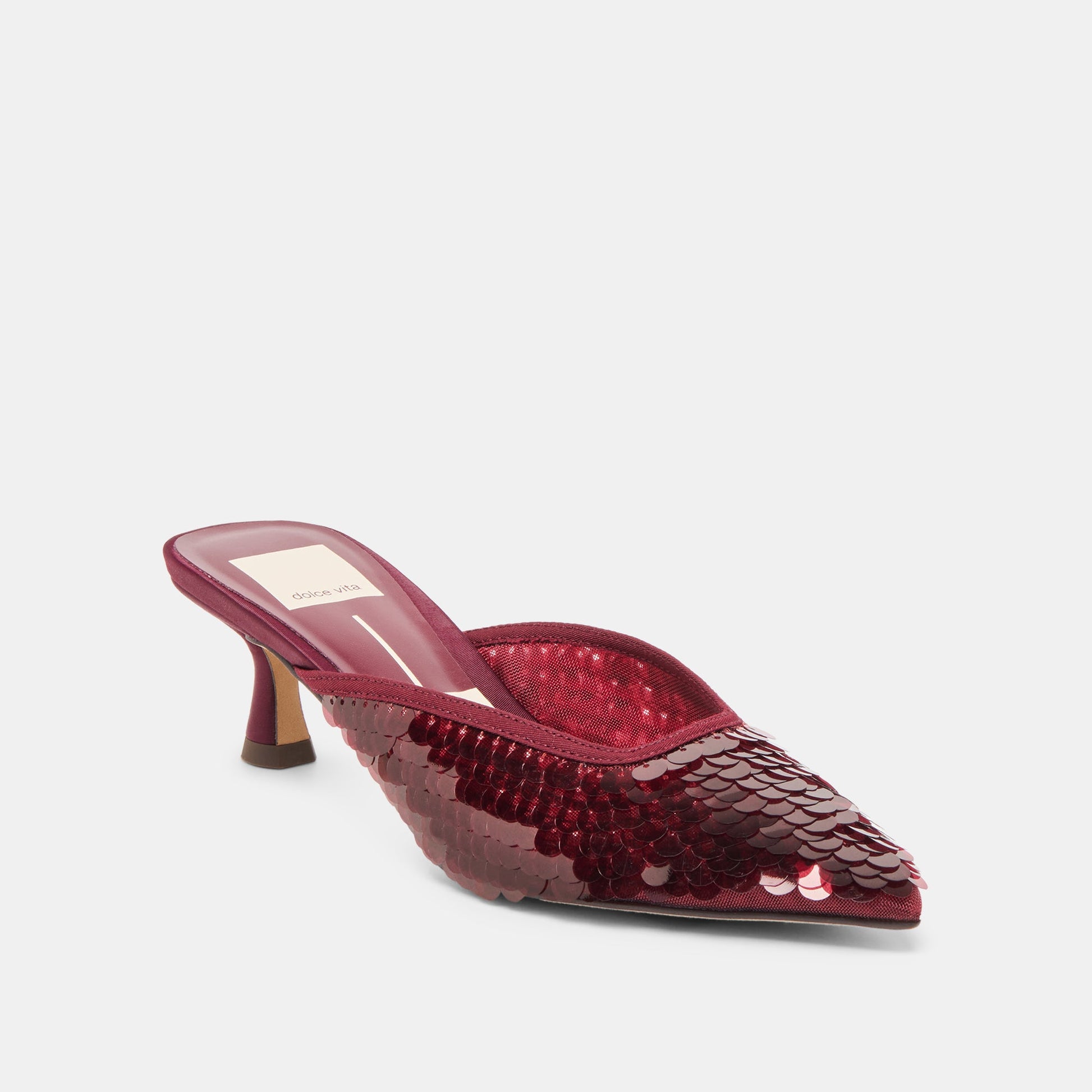 Dolce Vita Cleo Cranberry Sequin Heels