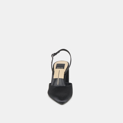 Dolce Vita Carel Onyx Satin High Heels