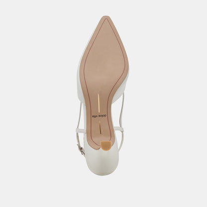 Dolce Vita Odela White Leather Heels