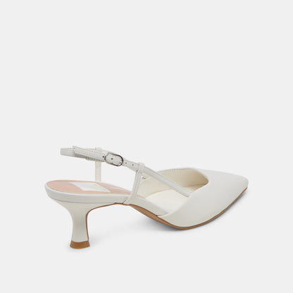 Dolce Vita Odela White Leather Heels