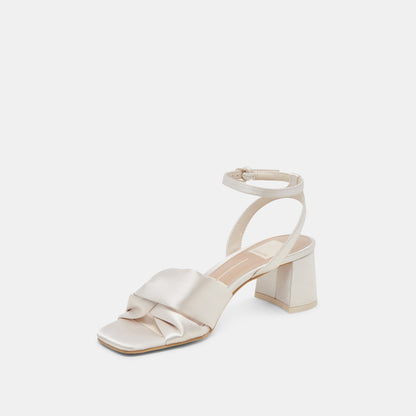 Dolce Vita Brenna Ivory Satin Heels