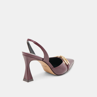 Dolce Vita Malik Cranberry Crinkle Patent Heels