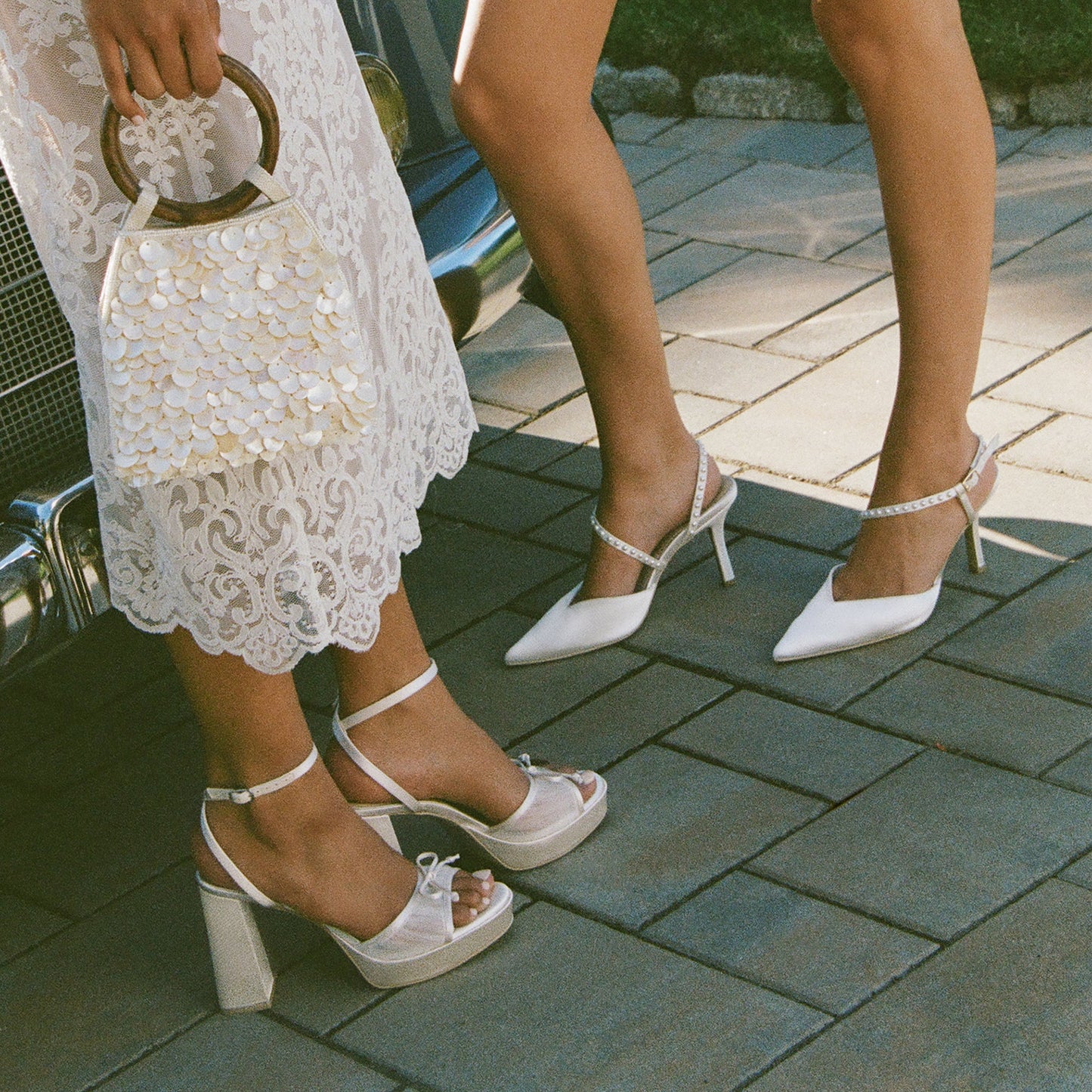Dolce Vita Pandor White Tulle Heels