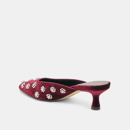 Dolce Vita Clara Bordeaux Velvet Heels