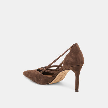 Dolce Vita Kaine Dk Brown Suede Heels