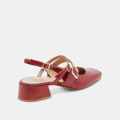 Dolce Vita PATZY HEELS CRIMSON CRINKLE PATENT LEATHER