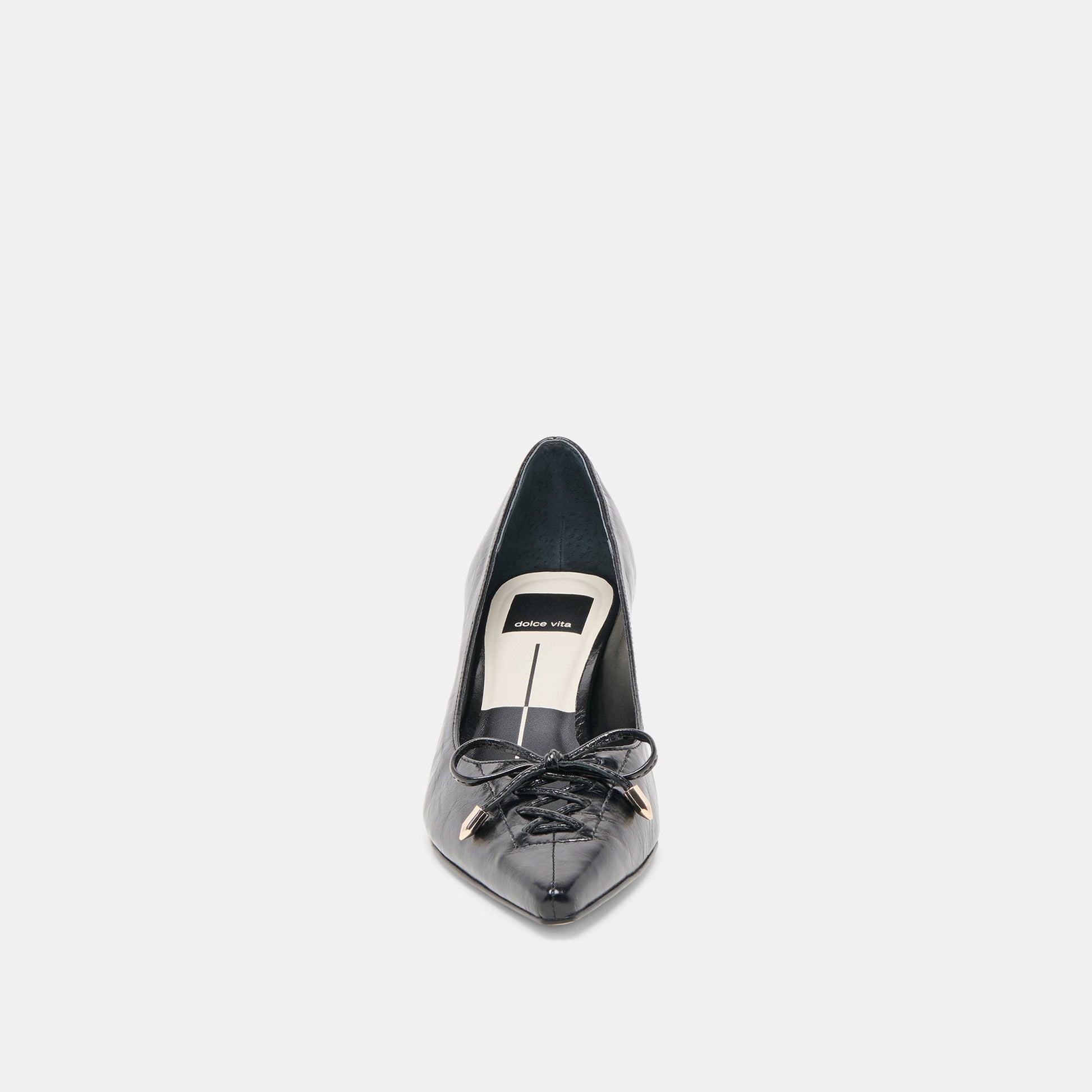 Dolce Vita Clarie Midnight Crinkle Patent Leather Heels