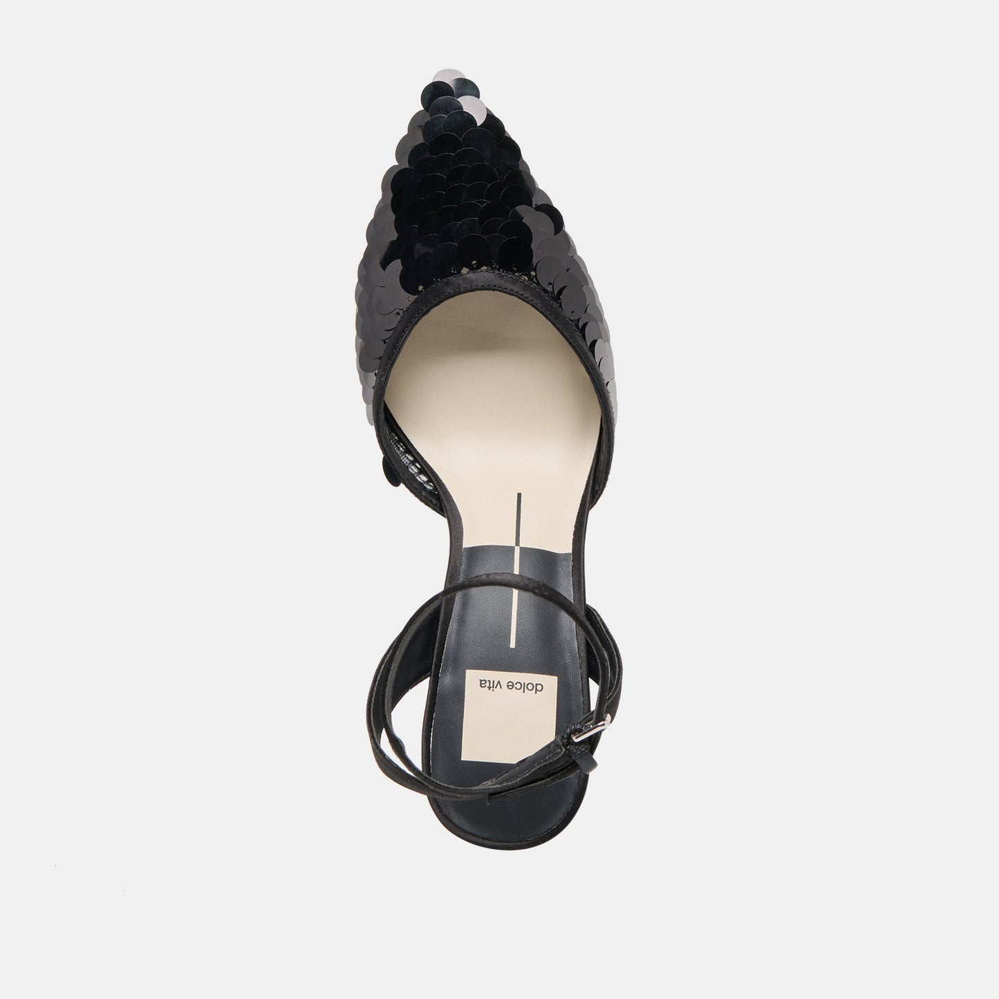 Dolce Vita Elizza Confetti Onyx Woven Mesh Heels