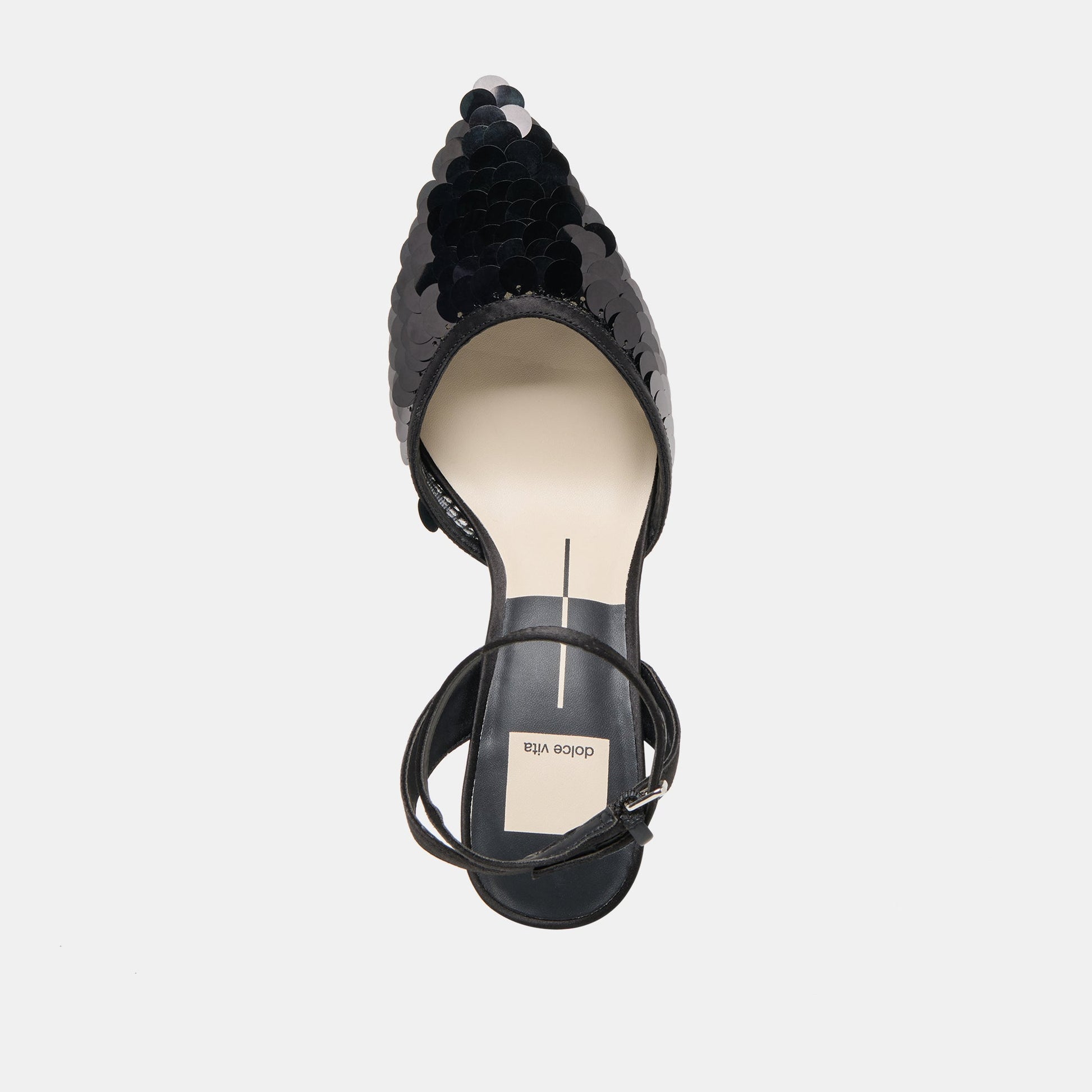 Dolce Vita Elizza Confetti Onyx Woven Mesh Heels