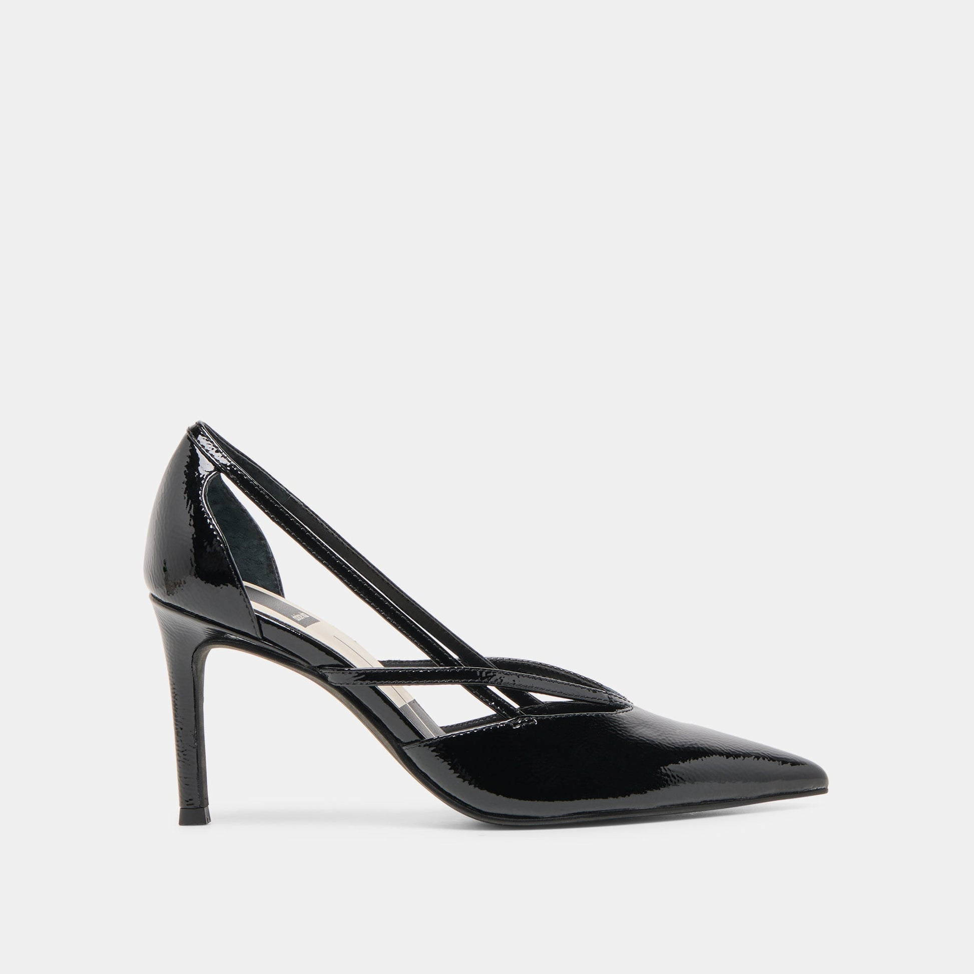 Dolce Vita Kaine Midnight Crinkle Patent Leather Heels
