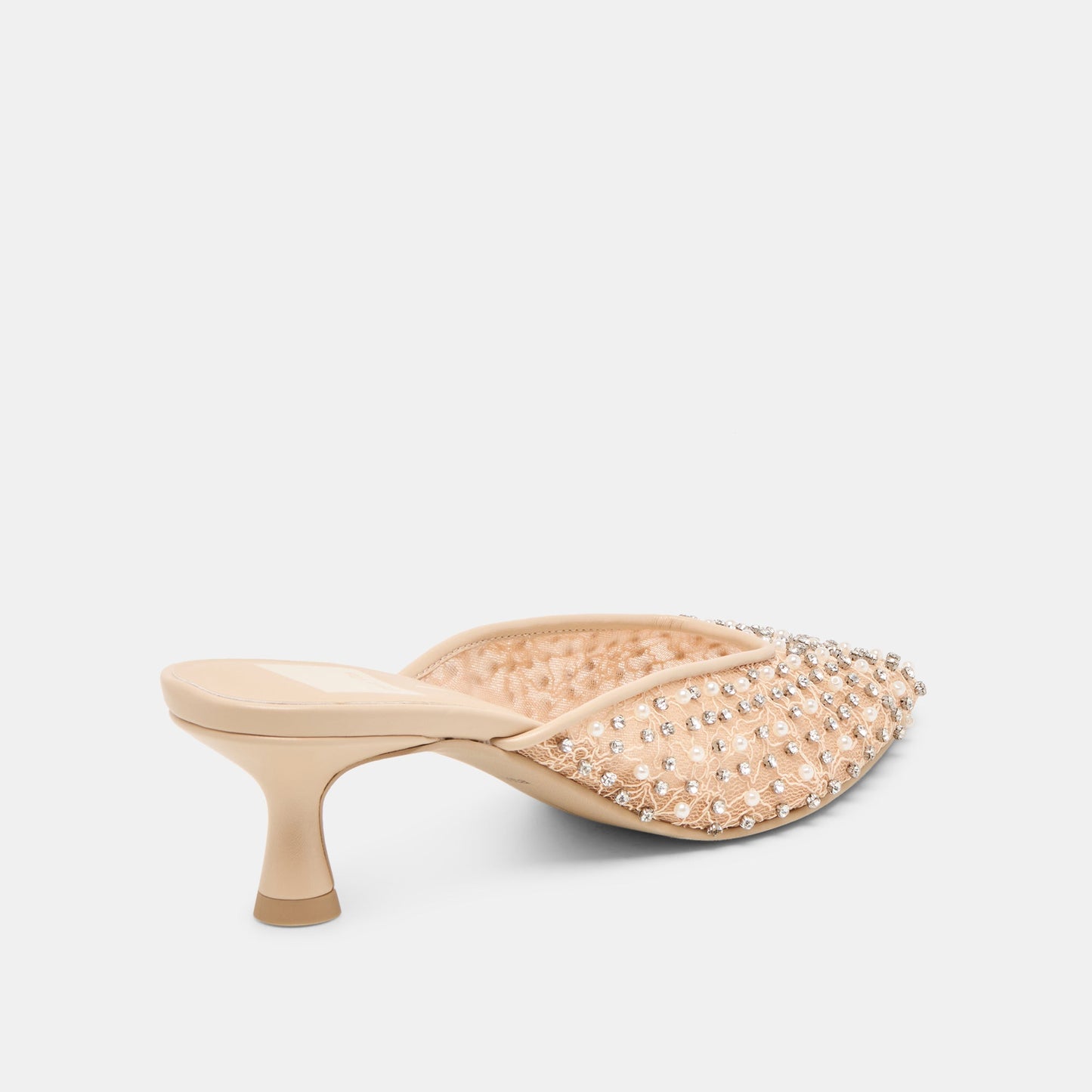 Dolce Vita Cleo Pearl Blush Lace Mesh Heels