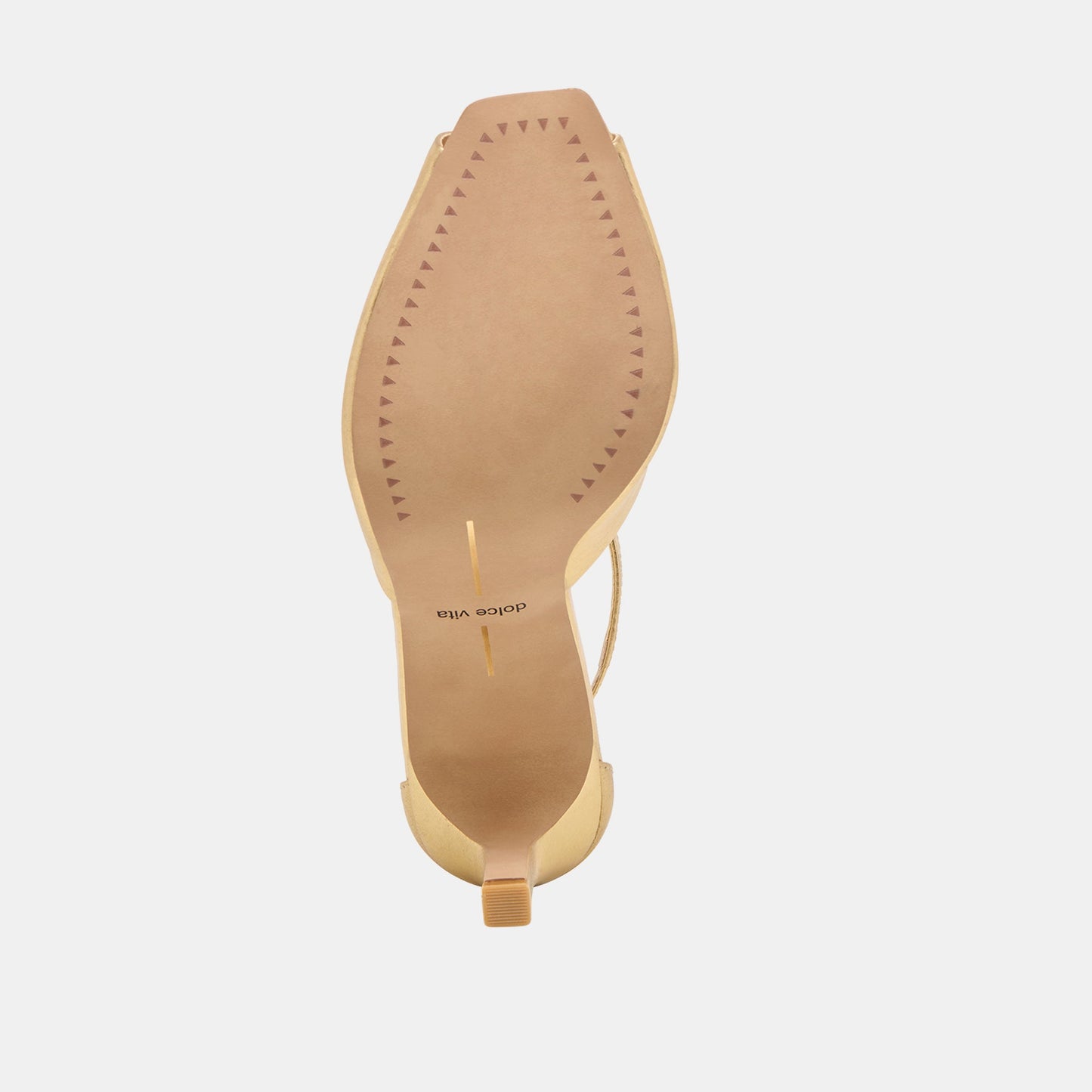 Dolce Vita Serlo Gold Crinkle Patent Heels