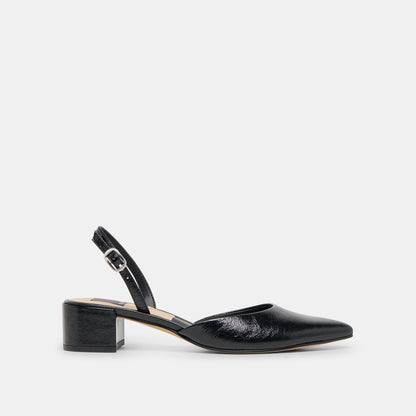 Dolce Vita Carel Midnight Crinkle Patent Leather Heels